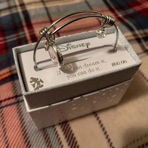 Disney Mickey Mouse Silver Bracelet with Red Charm